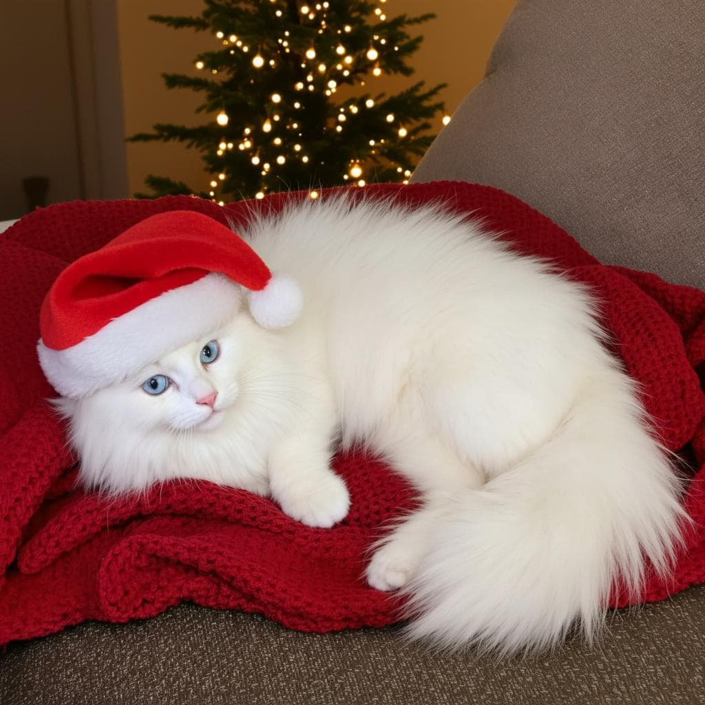 Christmas themed pet photo