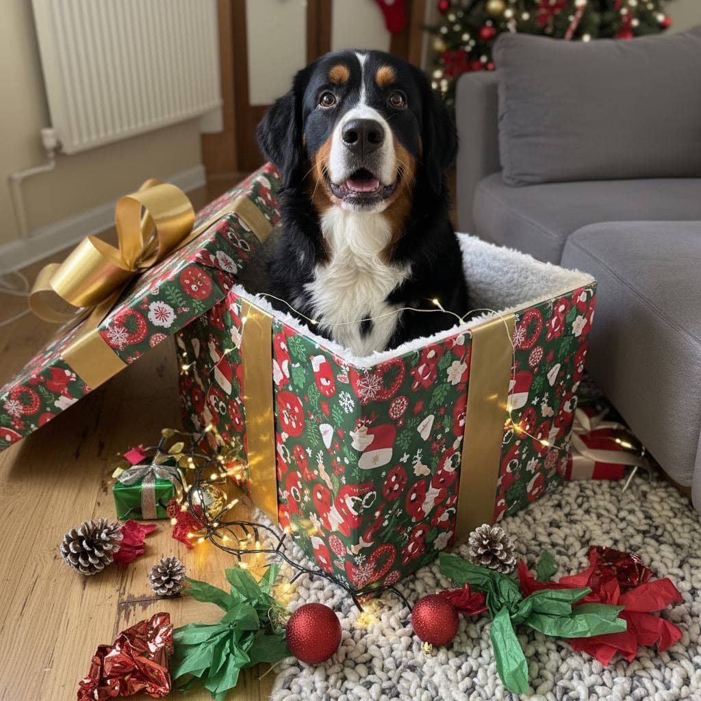 Christmas pet photo
