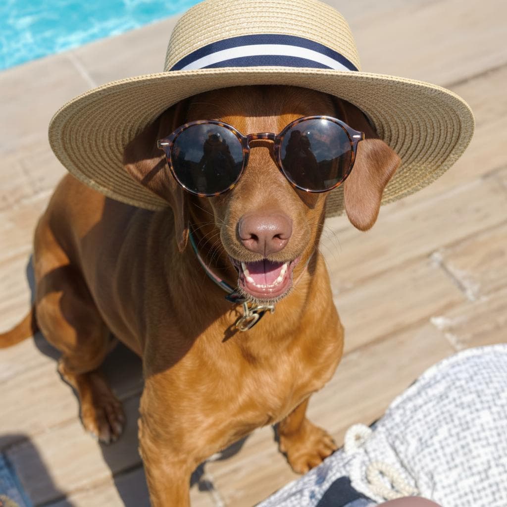 Summer beach pet photo