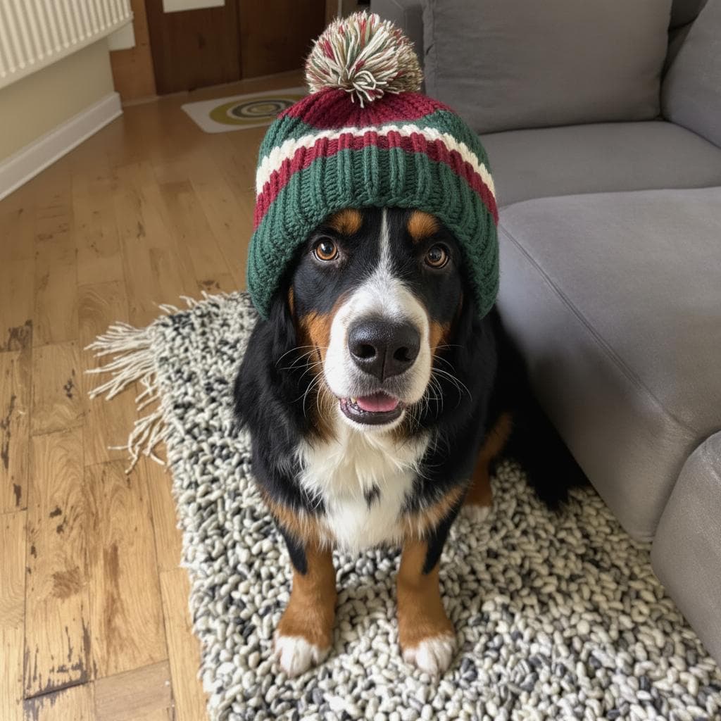 Winter wonderland pet photo