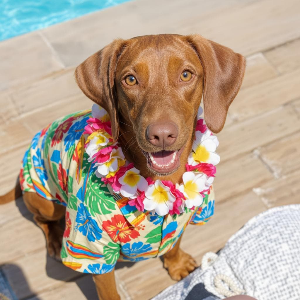 Hawaiian Shirt & Lei