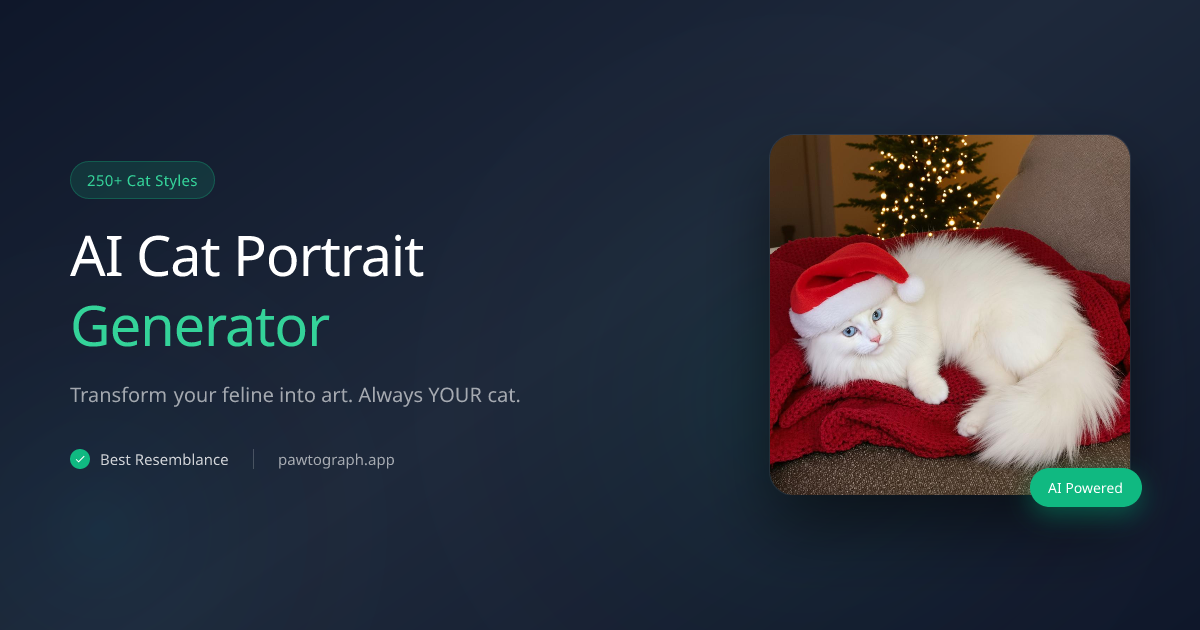 AI Cat Portrait Generator - Artistic Cat Photo Themes | Pawtograph