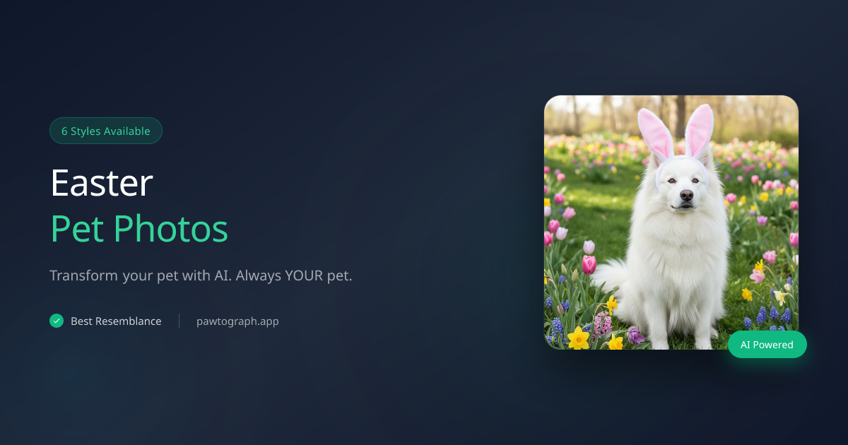 AI Pet Photo Easter - Bunny Editor for Dogs & Cats | Pawtograph