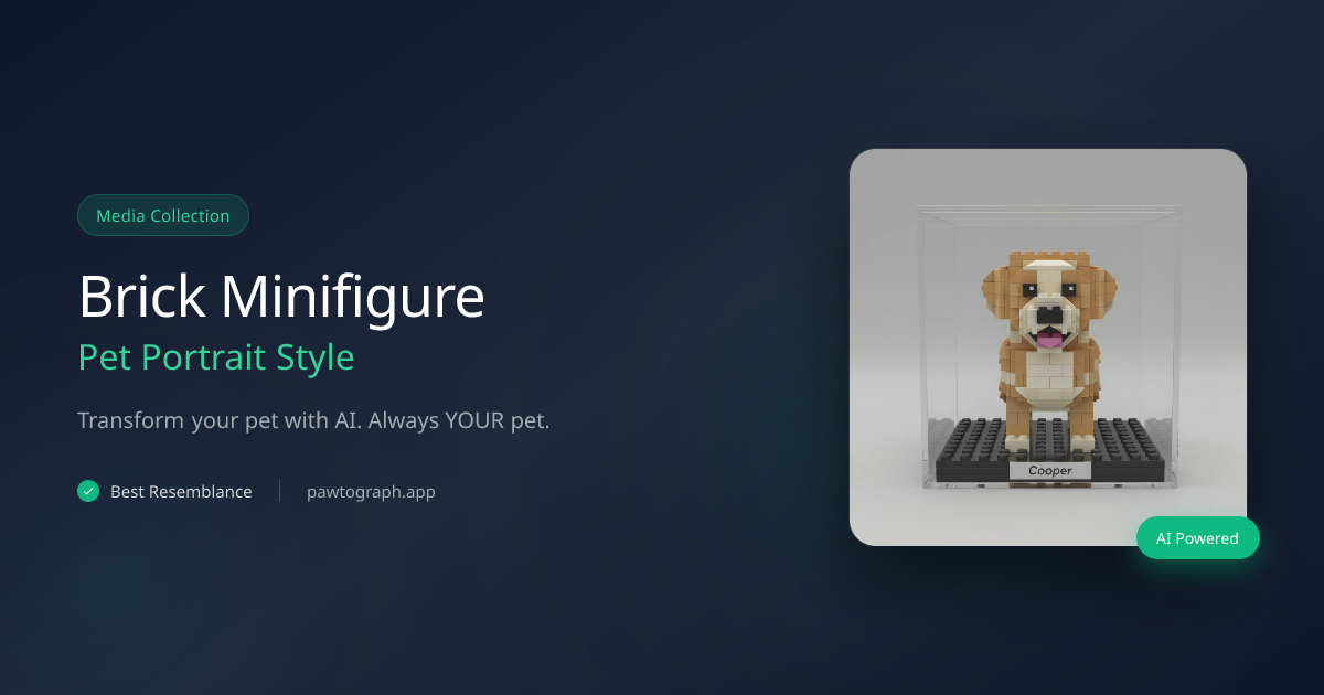 Brick Figure Pet AI - Building Block Toy Style | Pawtograph