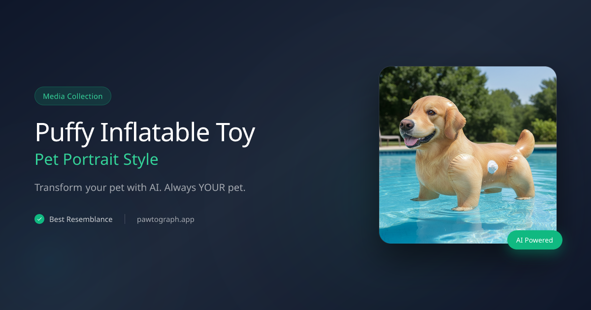 Inflatable Pet Pool Toy AI - Puffy Float Style | Pawtograph