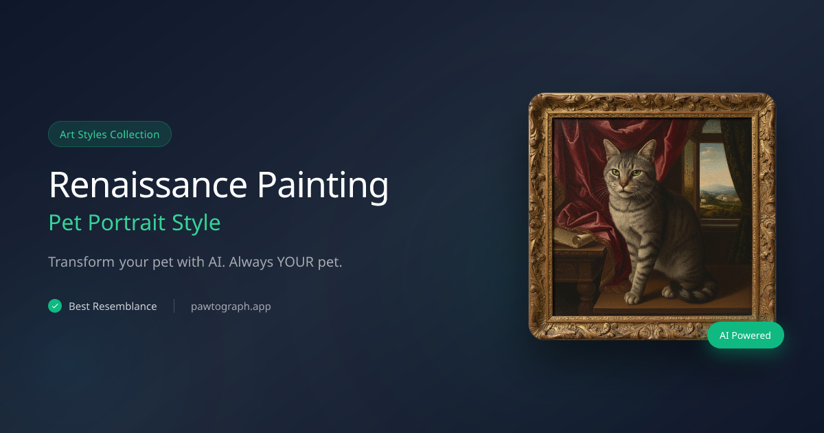 Renaissance Painting AI Pet Portrait - Classical Art Photo Editor ...